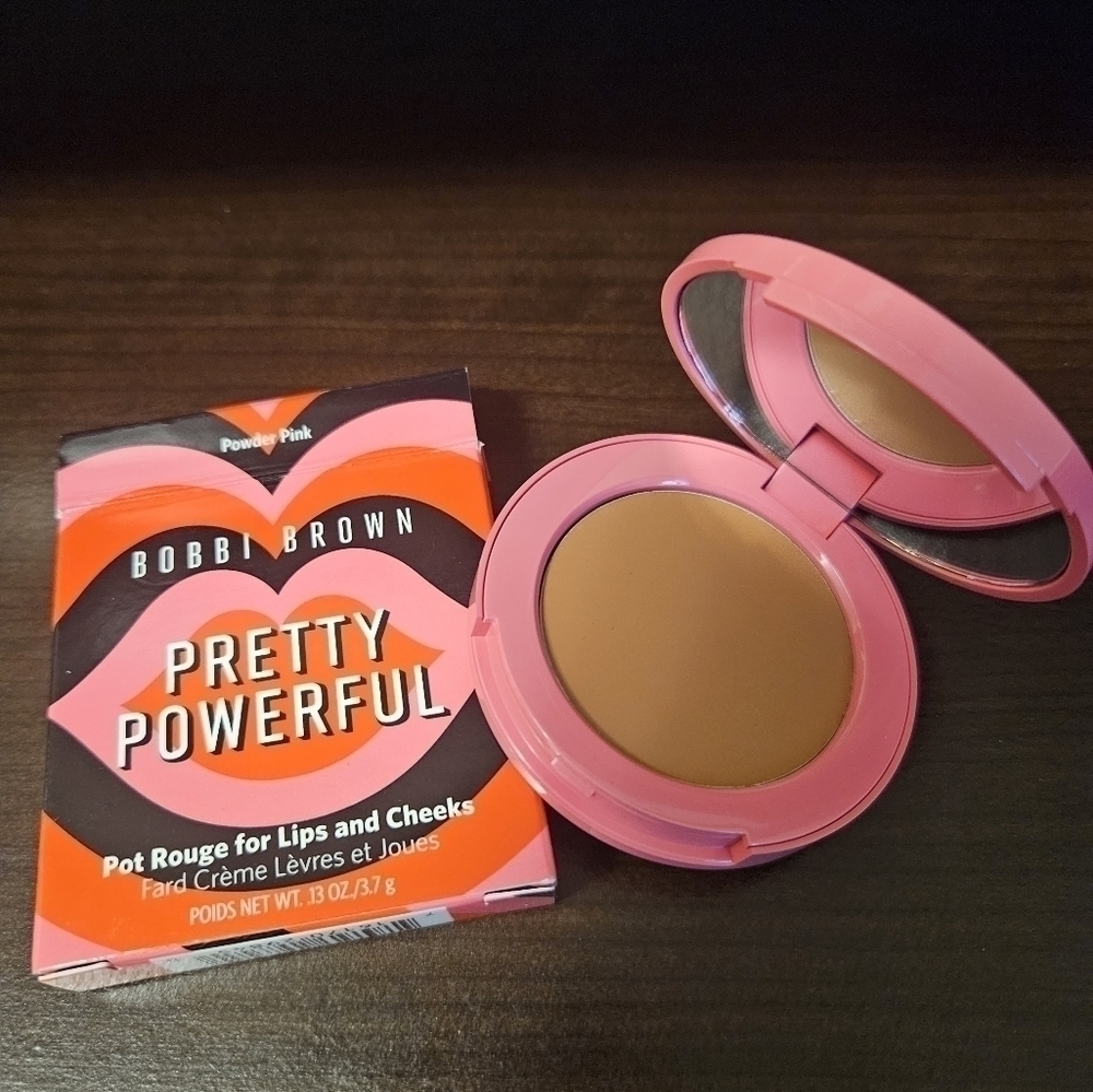 BOBBI Brown Pretty Powerful Pot Rouge for Lips & Cheeks in Powder Pink (NIB)